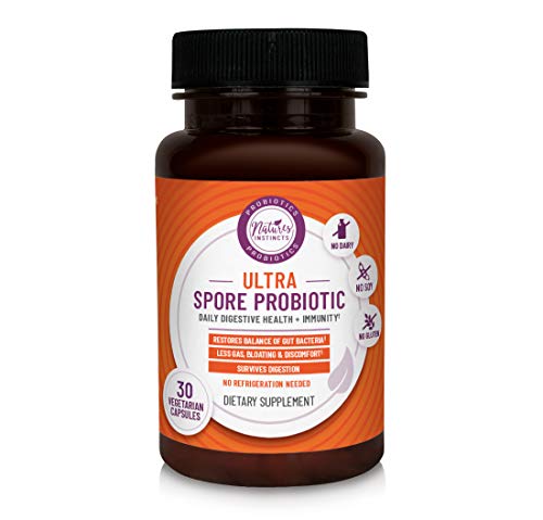Book Cover Nature's Instincts Ultra Spore Probiotic with Live Strains | Daily Soil Based Probiotic For Digestive Support & Gut Health | Soy-Free, Dairy-Free, Gluten-Free, Non-Refrigerated Probiotics, 30 Capsules