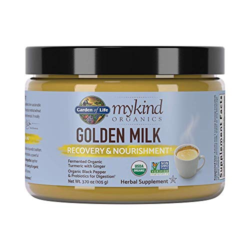 Book Cover Garden of Life mykind Organics Golden Milk Recovery & Nourishment Powder - 44mg Turmeric Curcumin (95% Curcuminoids), Ashwagandha - Organic Non-GMO Vegan & Gluten Free Herbal Supplements, 30 Servings