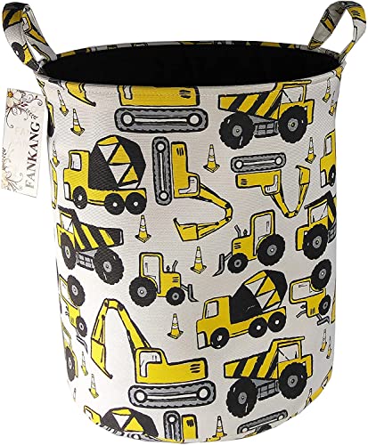 Book Cover FANKANG Storage Baskets,Collapsible Convenient Nursery Hamper/Laundry Bin/Toy Collection Organizer for Kid's Room（Laundry-Car）