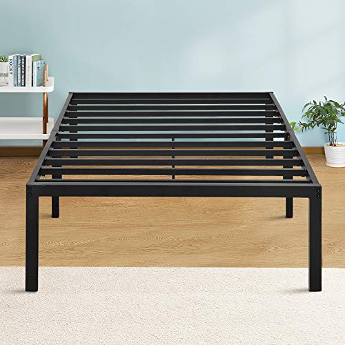 Book Cover PrimaSleep 14 Inch Dura Supprot Platform Steel Bed Frame/ Holding Mattress Structure/ Easy Assembly/ Enough under Storage Twin-XL