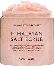 Brooklyn Botany Himalayan Salt Body Scrub - Moisturizing and Exfoliating Body, Face, Hand, Foot Scrub - Fights Stretch Marks, Fine Lines, Wrinkles - Great Gifts for Women & Men - 10.5 oz