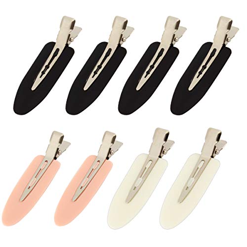 Book Cover 8 Pieces No bend Hair Clips- No Crease Hair Clips Styling Duck Bill Clips No Dent Alligator Hair Barrettes for Salon Hairstyle Hairdressing Bangs Waves Woman Girl Makeup Application
