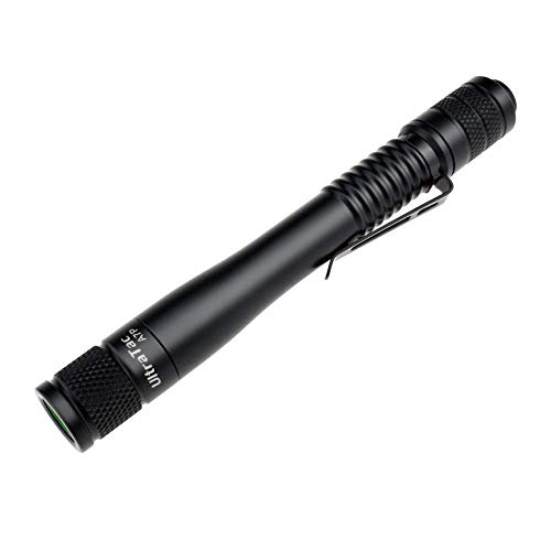 Book Cover UltraTac A7P Pocket Pen Light Flashlight, 200 Lumen CREE XP-G2 LED Penlight, 3 Modes, Waterproof, Powered by 2 AAA Batteries