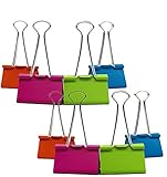 Emraw Large Versatile Binder Clip Assorted Color 2" (51mm) – for Office, School & Home (8-Pack)