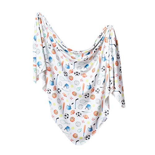 Copper Pearl Large Premium Knit Baby Swaddle Receiving Blanket"Varsity"