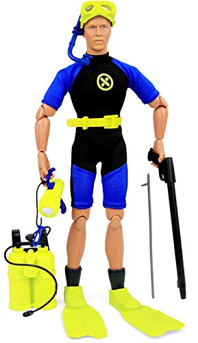 Book Cover Click N' Play Sports & Adventure Diver Action Figure Play Set with Accessories