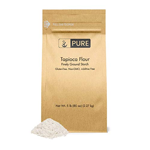 Book Cover Tapioca Flour (5 lb.) by Pure Organic Ingredients, Also Known As Tapioca Starch, Resealable Eco-Friendly Packaging, Fine White Powder, Gluten-Free, Non-GMO