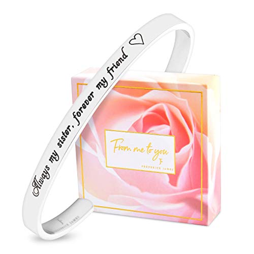 Sister Gifts from Sister Bracelet - "Always My Sister, Forever My Friend" – Perfect Sister Birthday Gift idea | Bangle | Jewelry