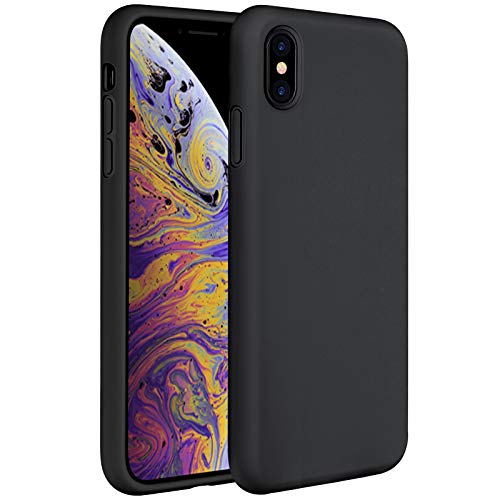 Book Cover Miracase Liquid Silicone Case Compatible with iPhone Xs (2018)/ iPhone X(2017) 5.8 inch, Gel Rubber Full Body Protection Shockproof Cover Case Drop Protection Case