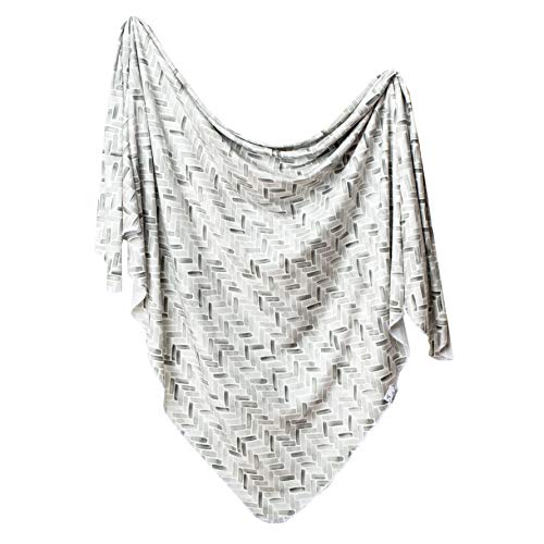 Copper Pearl Large Premium Knit Baby Swaddle Receiving Blanket Indigo