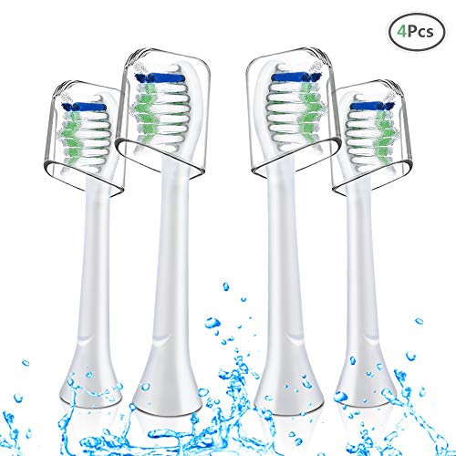 Book Cover Soinoral Toothbrush Heads Replacement Compatible Philips Sonicare HX Series DiamondClean HealthyWhite EasyClean PowerUp FlexCare + Electric Toothbrush 4 Pack