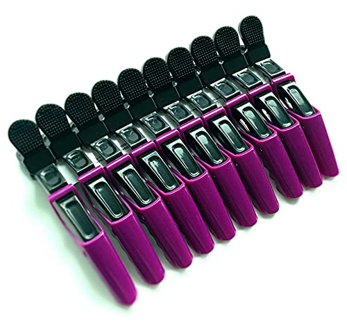 F-BBKO Plastic Alligator Hair Clips for Women With Hair Clip. Professional Hair Clipper With Hair Style and Segmentation. Wide Teeth and Durable Hair Salon Crocodile Hairpin. (Purple )