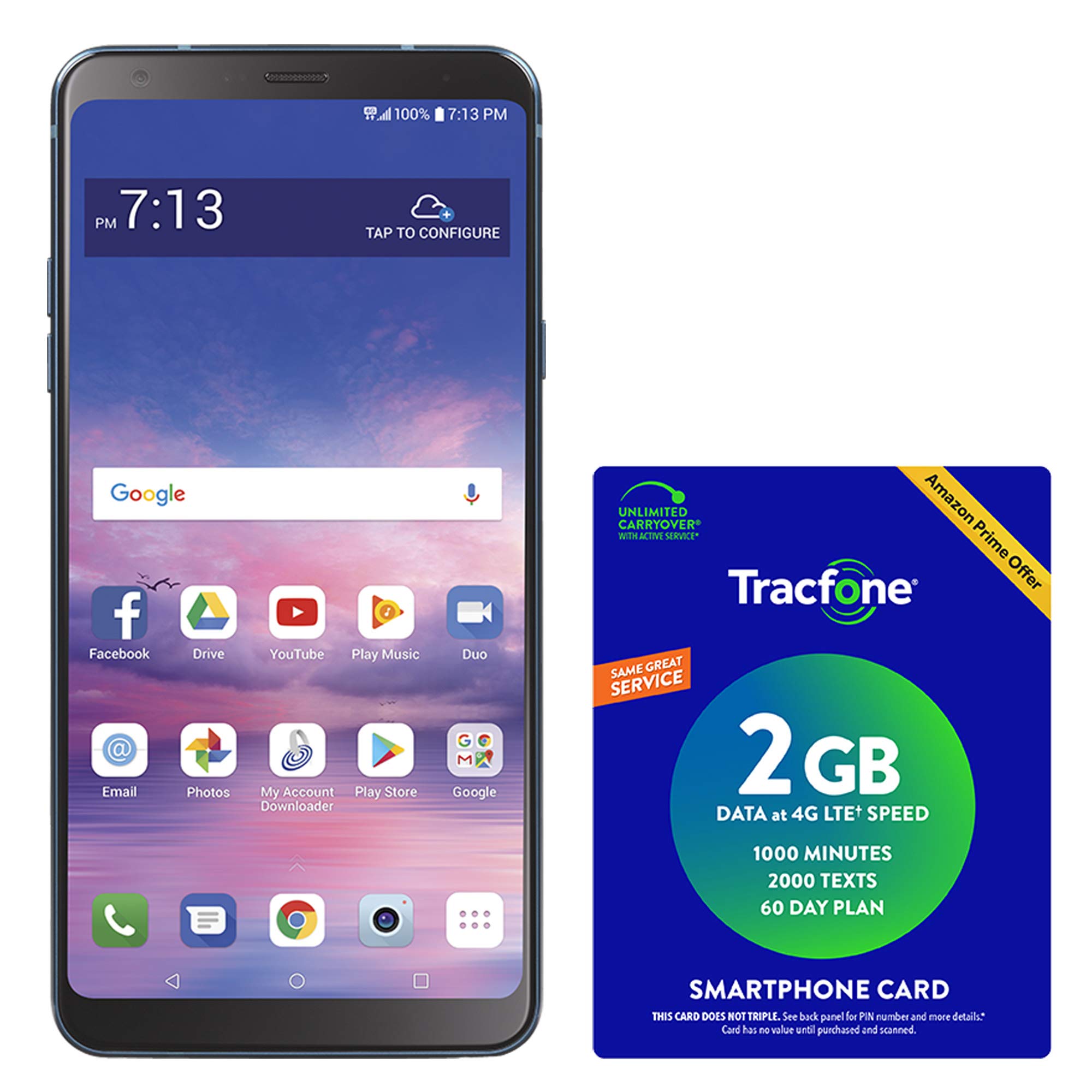 TracFone LG Stylo 4 4G LTE Prepaid Smartphone with Amazon Exclusive $40 Airtime Bundle