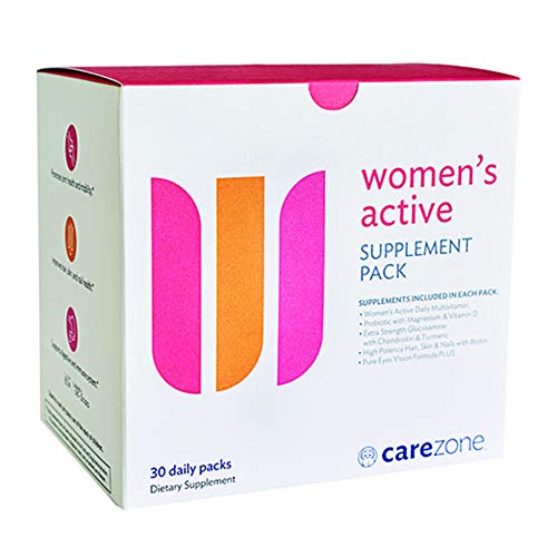 Book Cover CareZone Women's Active Daily Vitamin & Supplement Packs - 30 Count