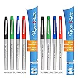 Paper Mate Flair Felt Tip Pen, Ultra Fine Point, Core Colors, 8 Count