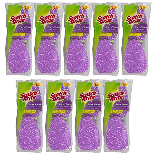 Scotch-Brite (18 Pack) 3M Dishwand Refill Stay Clean Sponge Brush Replacement Heads Non-Scratch Dish Scrubber Pads Bulk