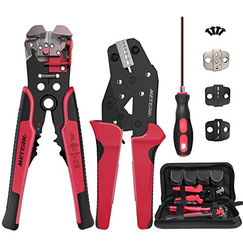 Wire Stripper and Crimping Tool Meterk 0.14-6mmÂ² Adjustable Crimping Range With Carbon Steel + Alloy (Wire Crimper 0.14-6mmÂ²)