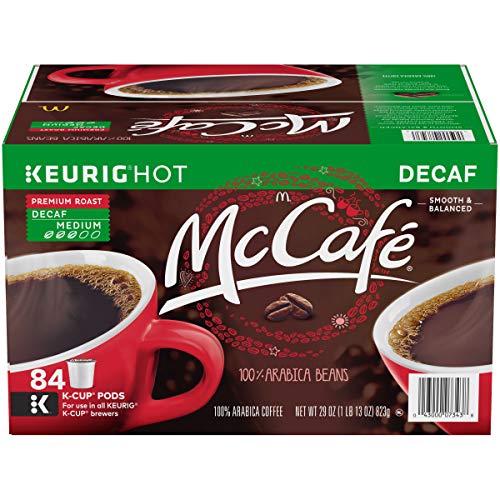 Book Cover McCafe Decaf Premium Roast Keurig K Cup Coffee Pods, 84 Count