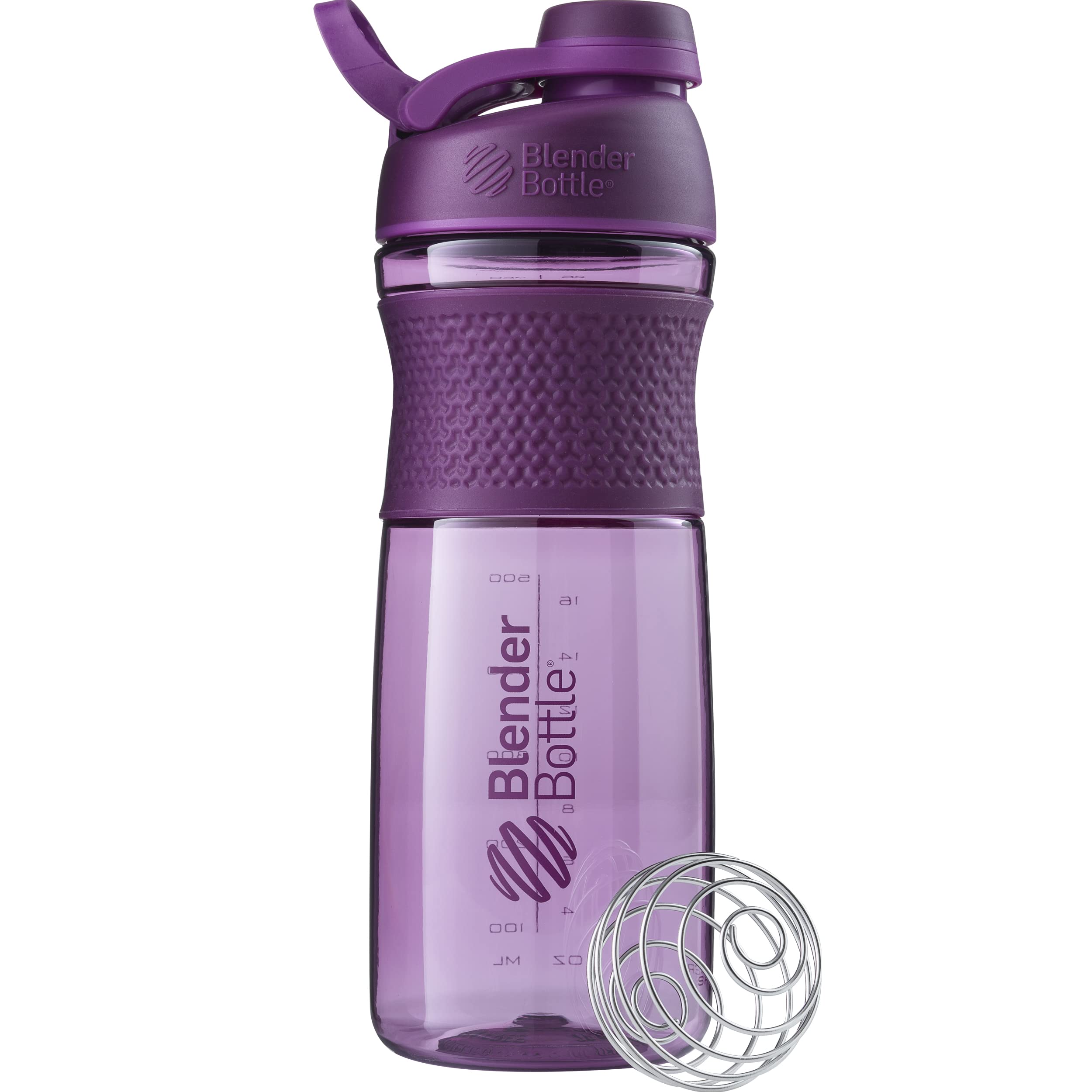 BlenderBottle SportMixer Shaker Bottle Perfect for Protein Shakes and Pre Workout, 28-Ounce, Plum Plum 28-Ounce SportMixer Twist Cap