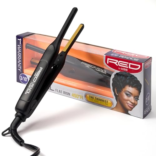 Red by Kiss Pencil Flat Iron Hair Straightener