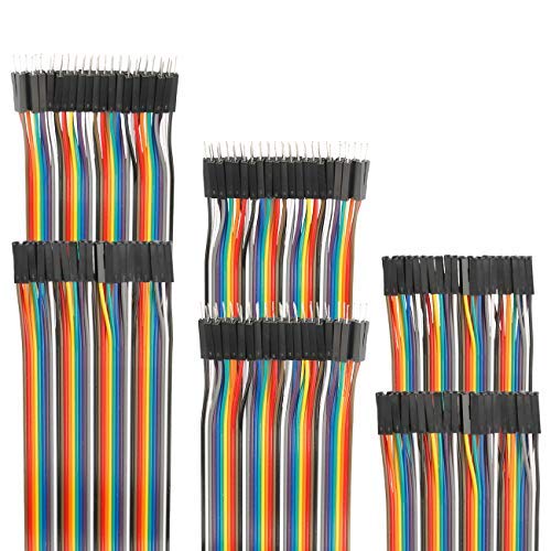 EDGELEC 120pcs Breadboard Jumper Wires 20cm Wire Length Optional Dupont Cable Assorted Kit Male to Female Multicolored Ribbon Cables 7.8 inch (20cm) 120pcs Assorted(40pin F-F/40pin M-M/40pin M-F )
