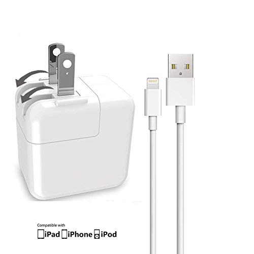 ZEBRA Compatible With iPad Charger 2.4A 12W USB Charger + 3.2FT Charging Cable, Compatible with iPhone X/8/8Plus/7/7Plus/6s/6sPlus/6/6Plus/SE/5s/5, Pad 4/Mini/Air/Pro, Pod