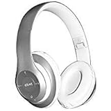 Bluetooth Headphones Wireless Headpohones Clear, Cheap, Good HeadGear Wireless 4.1 Headphones Metolic Silver