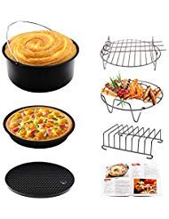 Air Fryer Accessories 6pcs 7 Inches Universally Available for Philips Gowise Cozyna Fit all 3.7QT - 5.3QT - 5.8QT with Cookbook