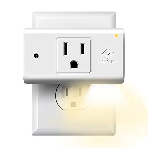 Book Cover Etekcity Smart Plug, Works with Alexa and Google Home, WiFi Energy Monitoring Outlet with Automatic Night Light, No Hub Required, ETL Listed, White, 15A/1800W