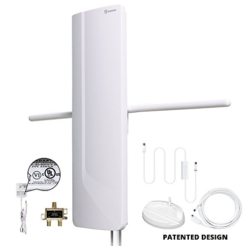 ANTOP UFO 360Â° Omni Reception Outdoor HDTV Antenna 65 Miles Range with Smartpass Amplified