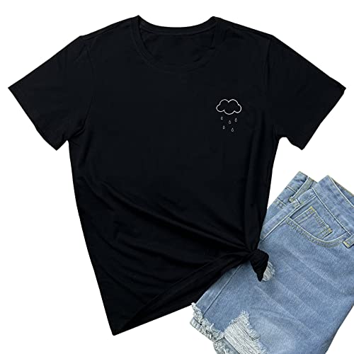 BLACKMYTH Women's Graphic Funny T Shirt Cute Tops Teen Girl Tees