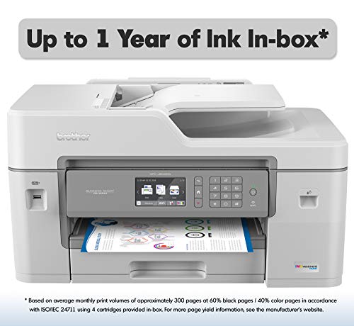 Brother MFC-J6545DW INKvestmentTank Color Inkjet All-in-One Printer with Wireless, Duplex Printing, 11" x 17" Scan Glass and Up to 1-Year of Ink in-Box MFC-J6545dw