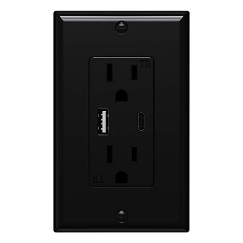 3.6A usb wall outlet receptacle 3pack