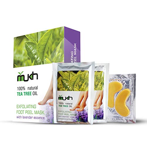 Foot Peel With A Gift (Eye Mask), Peeling Away Calluses And Dead Skin Cells, Exfoliating Foot Mask Repair Rough Heels Within 1-2 Weeks, For Men And Women