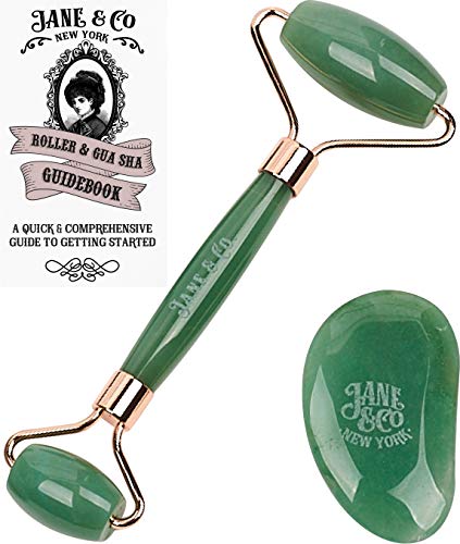 Spa Grade Jade Roller for Face with Gua Sha | Jade Face Roller Massager | Jade Facial Roller | Face Roller Massager | Jade Rollers | Wrinkle Roller