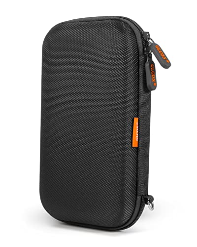 External Hard Drive Case - Shockproof EVA Carrying Case for WD My Passport Element Seagate Expansion Backup Toshiba - High Protection Portable Travel Electronic Power Bank Bag (Black)