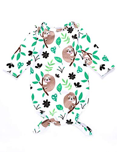 COLOOM Newborn Infant Baby Sleeping Bag Girls Sloth Wearable Swaddle Wrap Blanket Cotton Pajamas