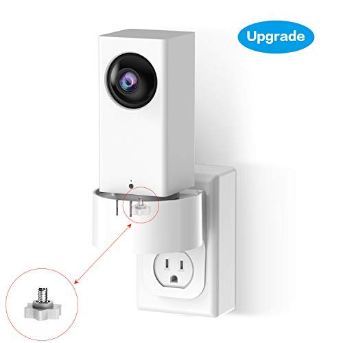 Wyze Cam Pan Wall Mount, 360 Degree Swivel AC Outlet Wall Plug Mount Stand Holder Bracket for Wyze Cam Pan- No Messy Wires or Wall Damage by KASMOTION [Upgrade Version]