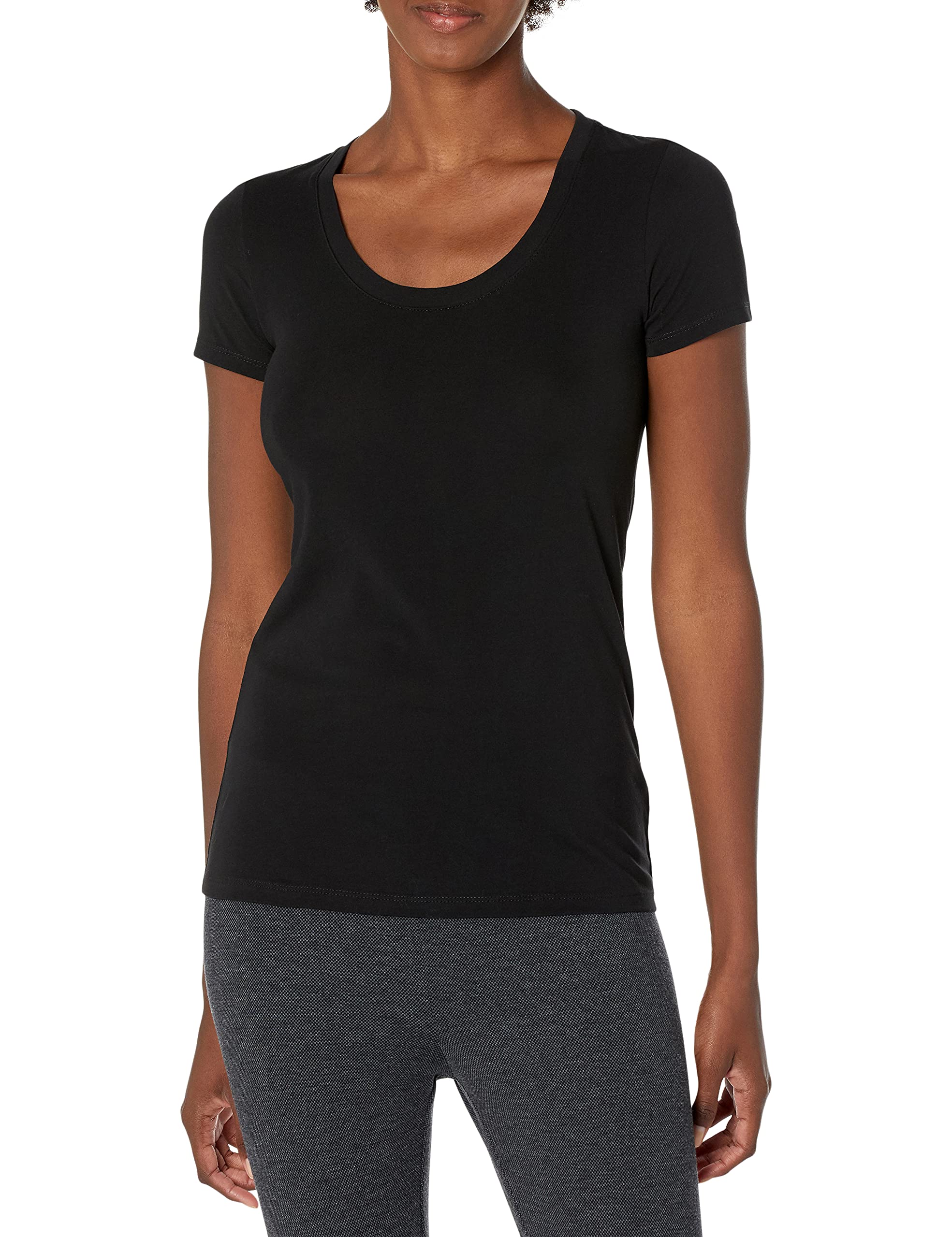 Amazon Brand - Lark & Ro Women's Three Quarter Sleeve V-Neck T-Shirt