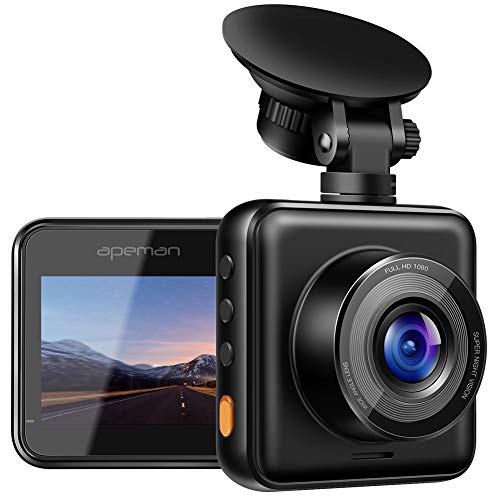 Book Cover APEMAN Mini Dash Cam 1080P Full HD Dash Camera for Cars Recorder Super Night Vision, 170° Wide Angle, Motion Detection, Parking Monitoring, G-Sensor, Loop Recording