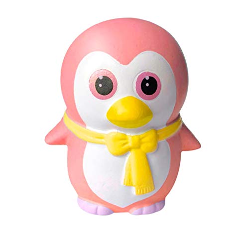 Gbell Cute Cartoon Penguin Scented Squishies,Fun Collection Stress Relief Toy ,Very Slow Rising Girls Kids Boys Doll Gift ,Decorative Props,3.94x3.54x2.36 Inch,1 Pcs (Pink)