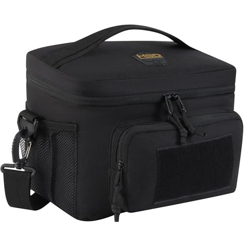 HighSpeedDaddy Tactical Lunch Bag – Insulated Lunch Box Cooler Bag for Men & Women - Military-Grade, Portable and Water-Resistant 15L Work & Travel Lunch Box Bag - 11”x 9”x 8” - Black