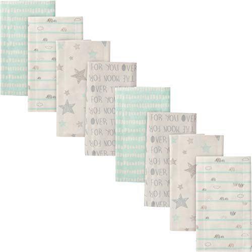 Gerber - Handkerchief - 8-pack Flannel Burp Cloth unisex-baby 20" x 14"