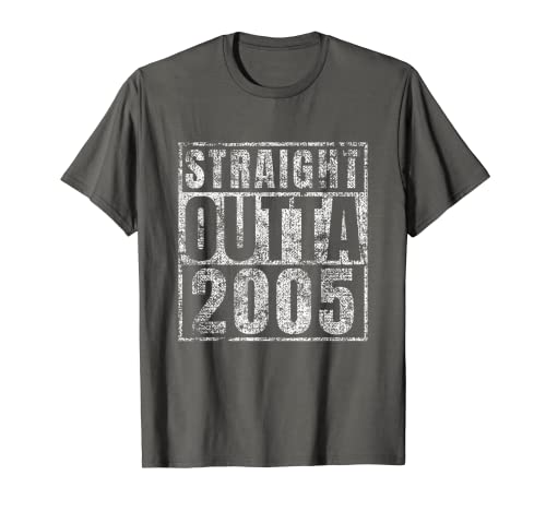 Straight Outta 2005 Gifts for 17 Year Old Male Boys Girls T-Shirt