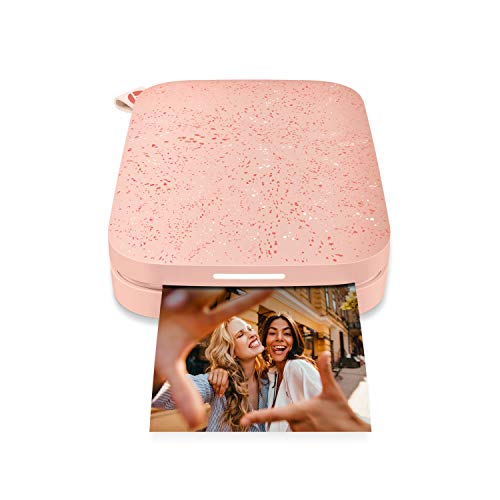 HP Sprocket Portable 2x3" Instant Photo Printer (Blush Pink) Print Pictures on Zink Sticky-Backed Paper from your iOS & Android Device.