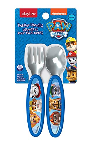 Book Cover Playtex Mealtime Paw Patrol Utensils for Boys Including 1 Spoon and 1 Fork