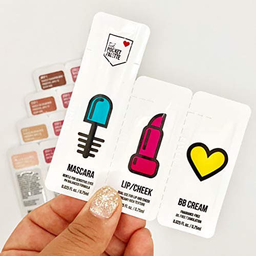 (Makeup Pocket Palette) - Includes Mascara Lipstick & BB Cream - Unique Travel Size Cosmetics - Perfect Ladies Gift For Any Party Or Holiday