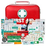General Medi 2-in-1 First Aid Kit (215 Piece Set) + 43 Piece Mini First Aid Kit -Includes Ice(Cold) Pack, Moleskin Pad and Emergency Blanket for Travel, Home, Office, Car, Workplace