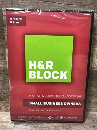 Book Cover H&R Block 2017 Premium & Business-Small Business Owners -Federal & State -tax software traditional disc plus download