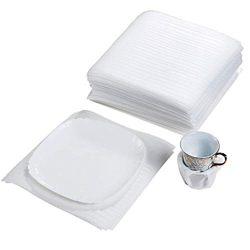 ALIN 100 Cushion Foam Sheets 12"x 12", Protect Dishes, China, and Furniture, Packing Supplies, Packing Cushioning Supplies for Moving